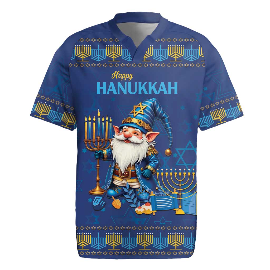 Hanukkah Jewish Star of David Rugby Jersey Chilling With My Gnomies - Wonder Print Shop