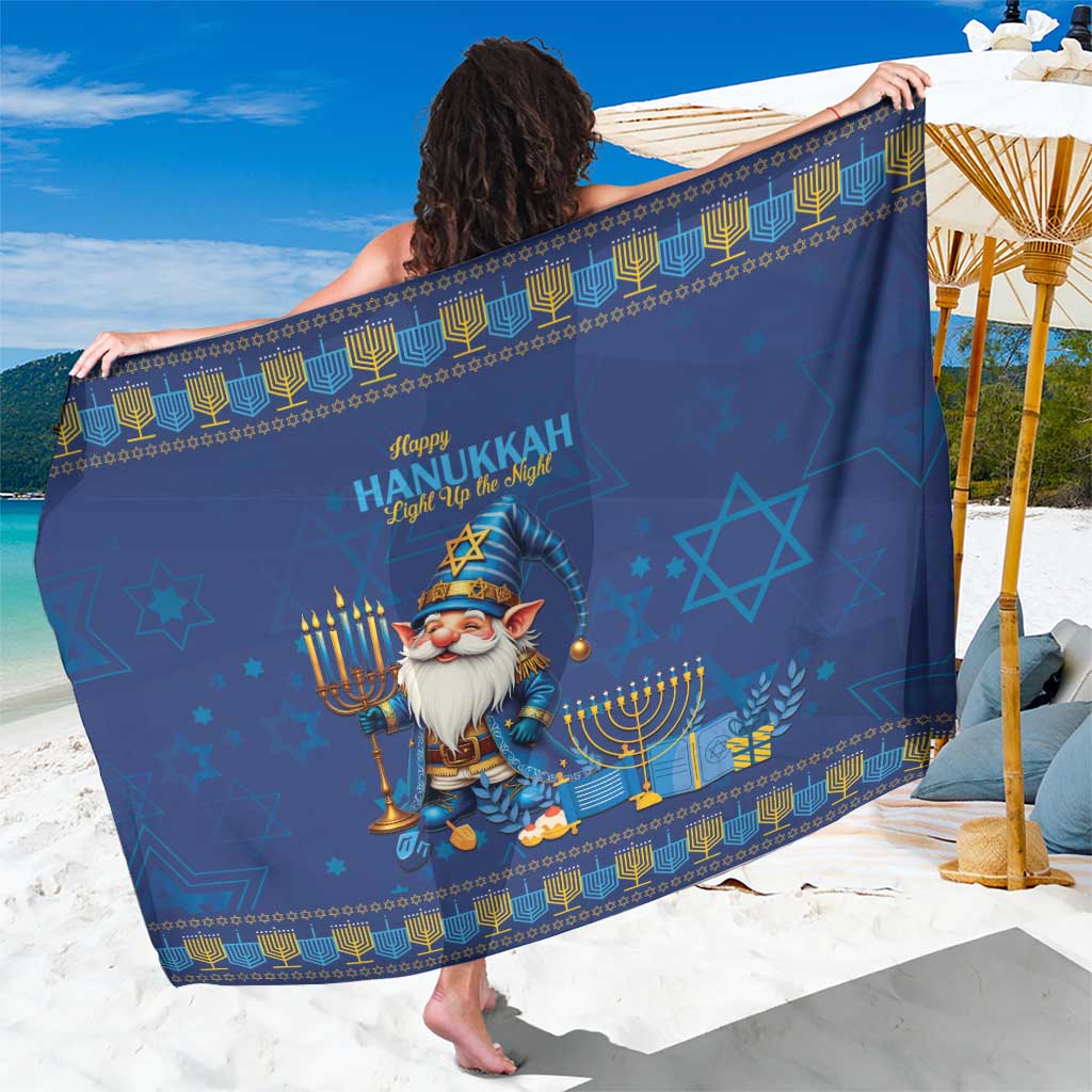 Hanukkah Jewish Star of David Sarong Chilling With My Gnomies - Wonder Print Shop