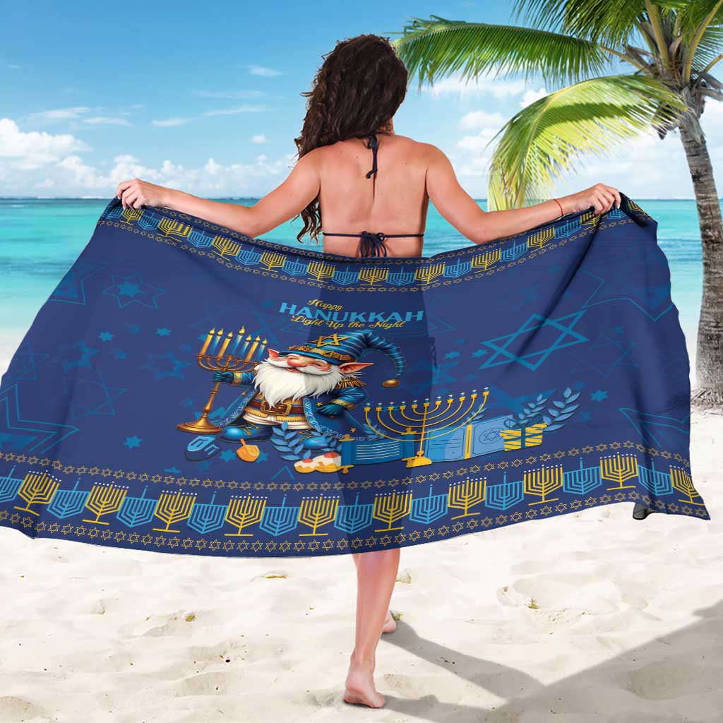 Hanukkah Jewish Star of David Sarong Chilling With My Gnomies - Wonder Print Shop