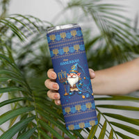 Hanukkah Jewish Star of David Skinny Tumbler Chilling With My Gnomies - Wonder Print Shop