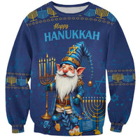 Hanukkah Jewish Star of David Sweatshirt Chilling With My Gnomies - Wonder Print Shop