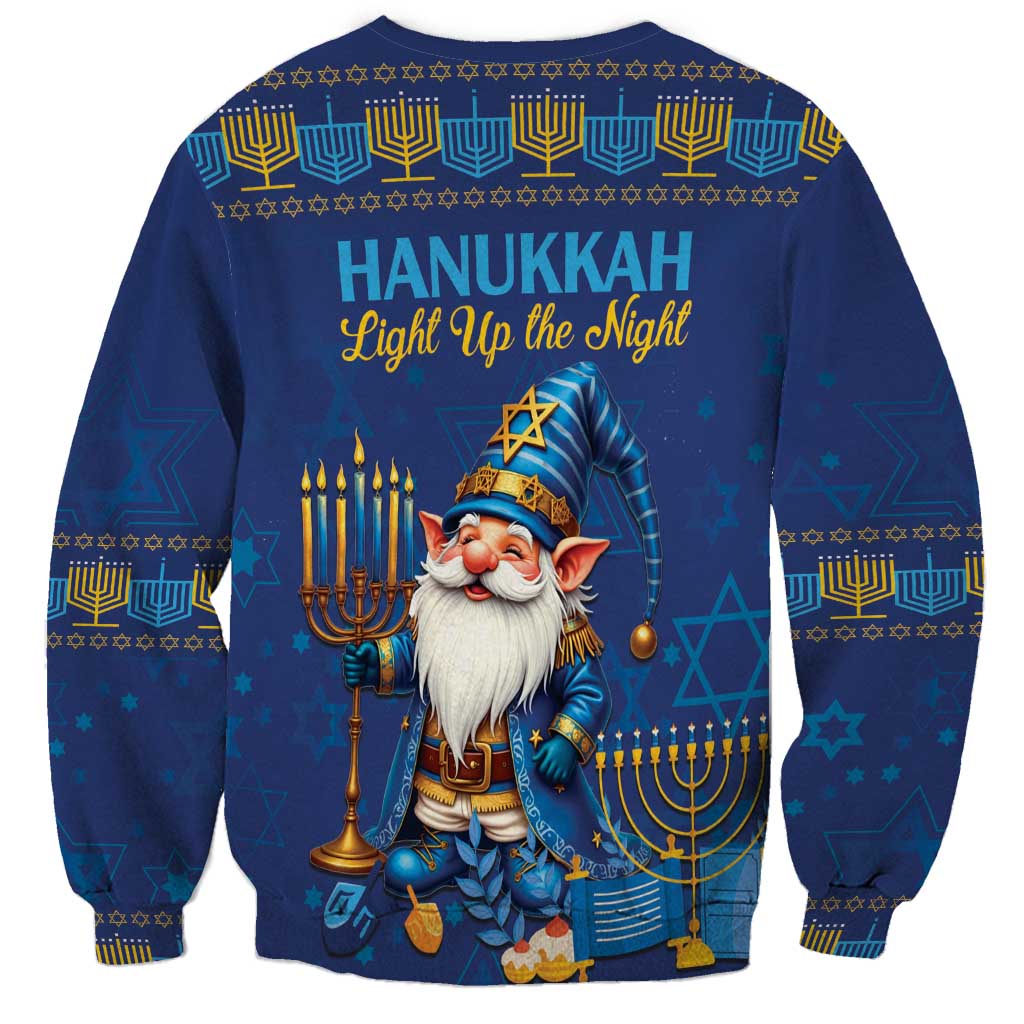 Hanukkah Jewish Star of David Sweatshirt Chilling With My Gnomies - Wonder Print Shop
