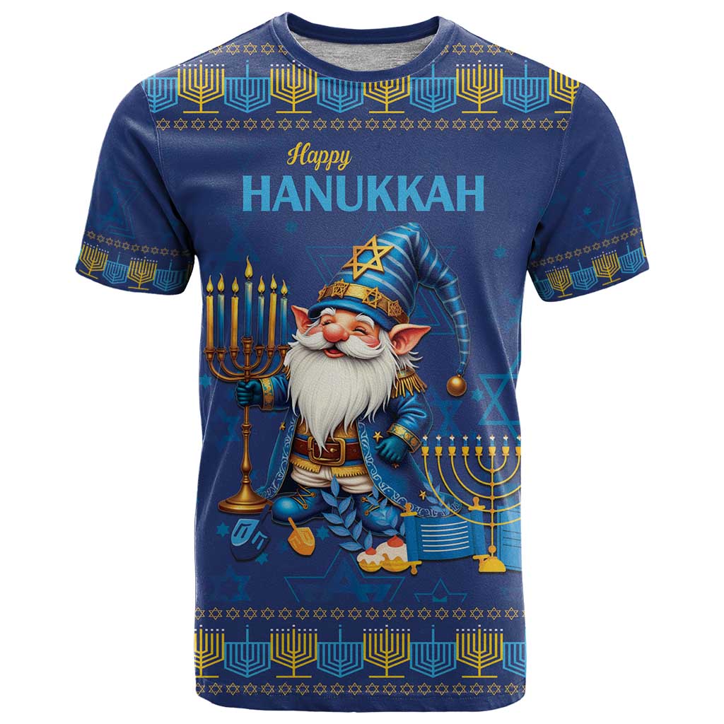 Hanukkah Jewish Star of David T Shirt Chilling With My Gnomies - Wonder Print Shop