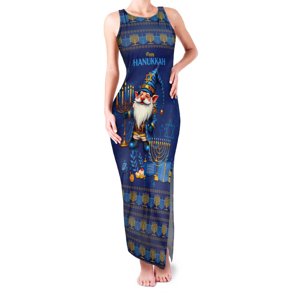 Hanukkah Jewish Star of David Tank Maxi Dress Chilling With My Gnomies - Wonder Print Shop