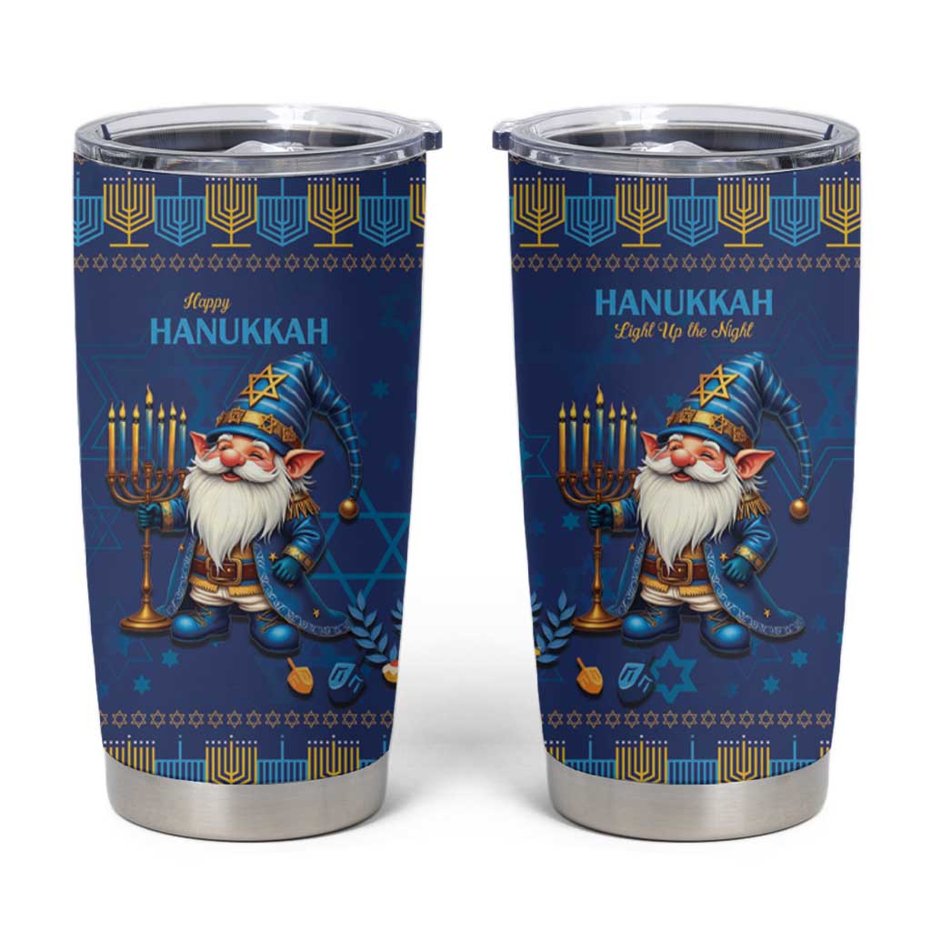 Hanukkah Jewish Star of David Tumbler Cup Chilling With My Gnomies - Wonder Print Shop