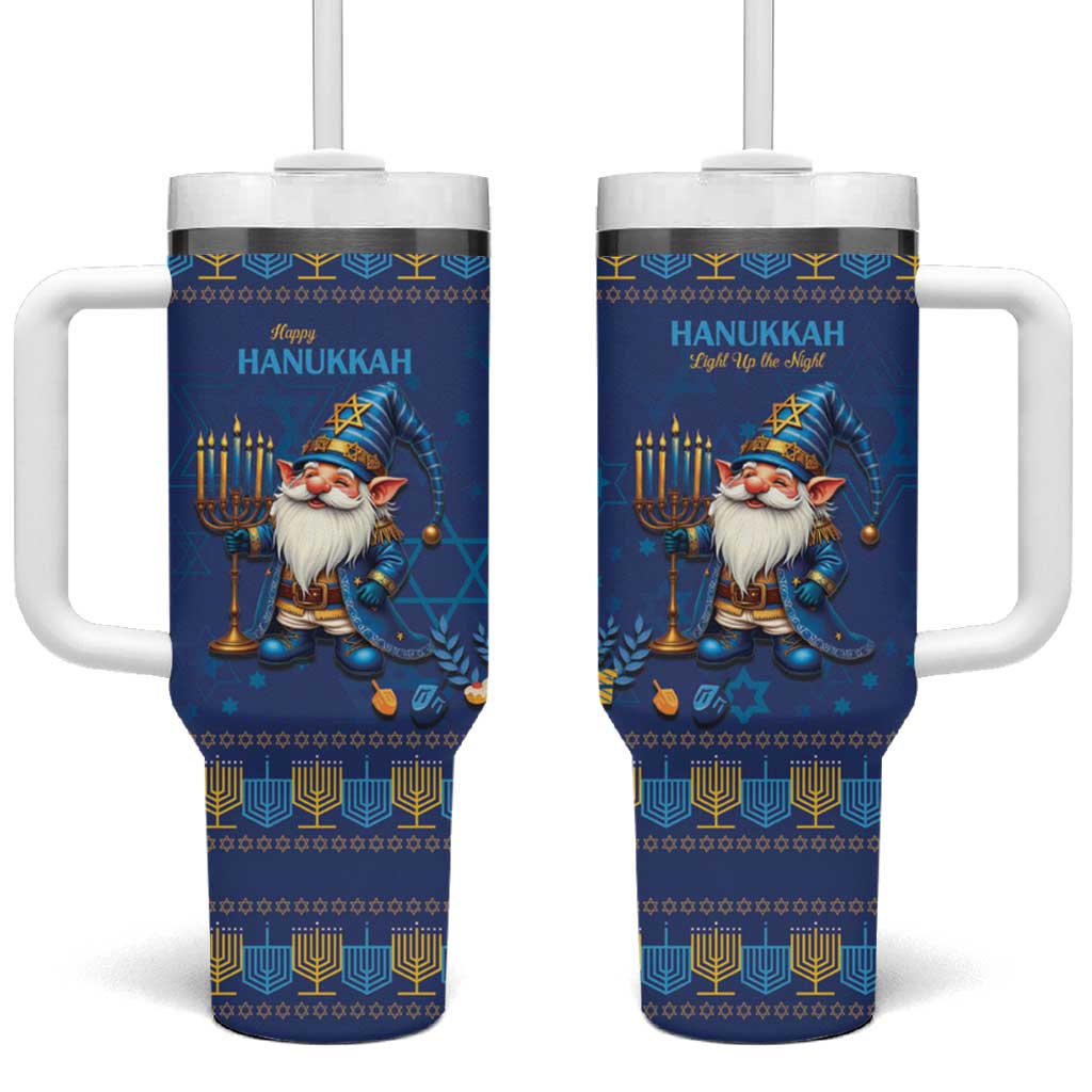 Hanukkah Jewish Star of David Tumbler With Handle Chilling With My Gnomies - Wonder Print Shop