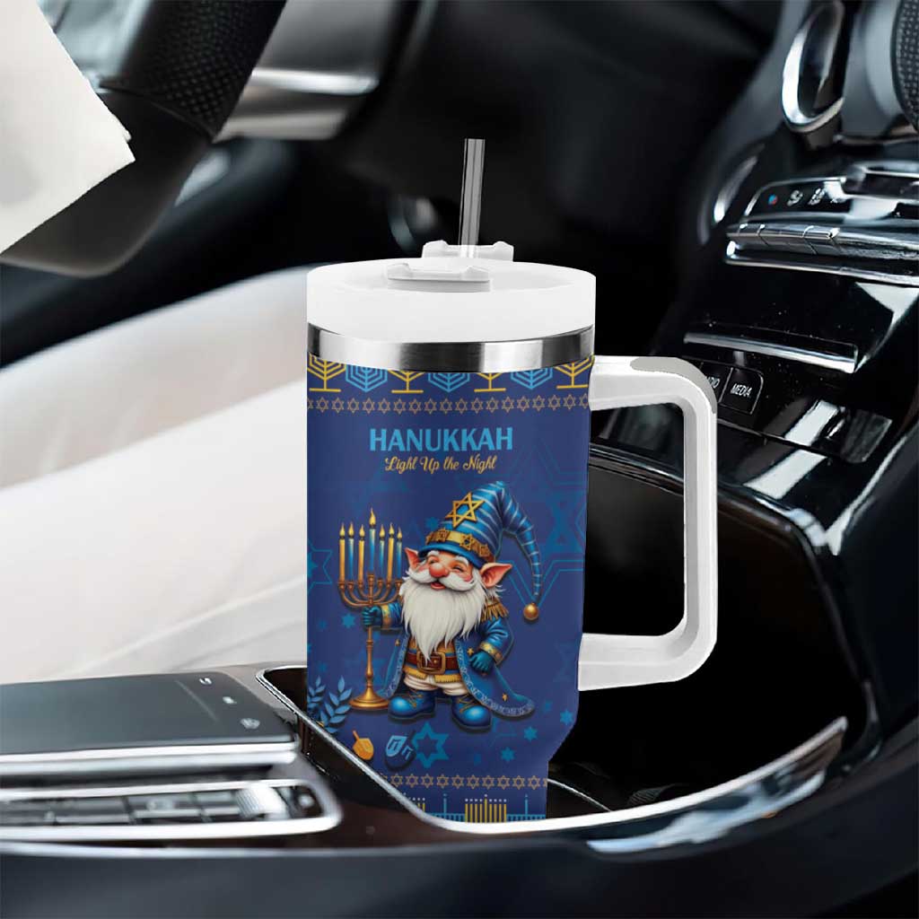 Hanukkah Jewish Star of David Tumbler With Handle Chilling With My Gnomies - Wonder Print Shop