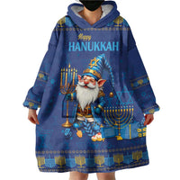 Hanukkah Jewish Star of David Wearable Blanket Hoodie Chilling With My Gnomies - Wonder Print Shop