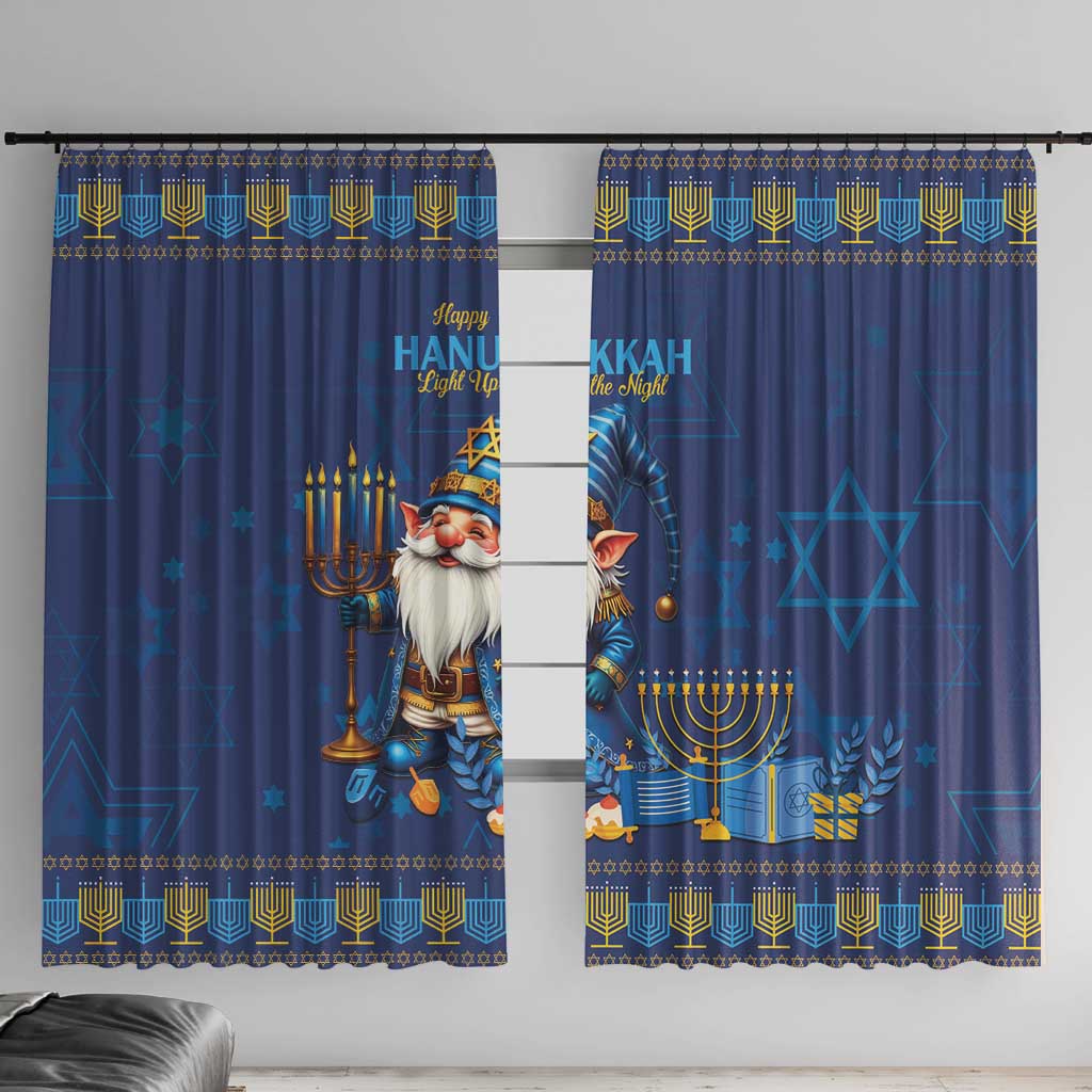 Hanukkah Jewish Star of David Window Curtain Chilling With My Gnomies - Wonder Print Shop
