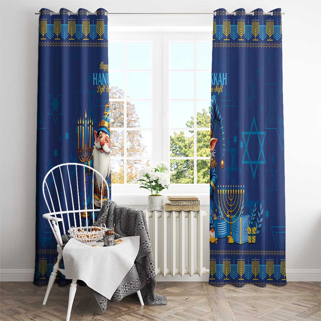 Hanukkah Jewish Star of David Window Curtain Chilling With My Gnomies - Wonder Print Shop