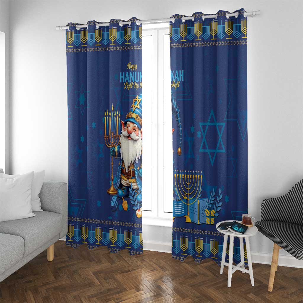 Hanukkah Jewish Star of David Window Curtain Chilling With My Gnomies - Wonder Print Shop