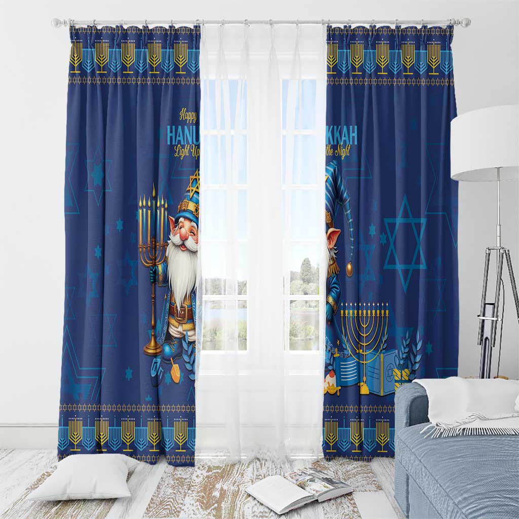 Hanukkah Jewish Star of David Window Curtain Chilling With My Gnomies - Wonder Print Shop