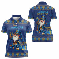 Hanukkah Jewish Star of David Women Polo Shirt Chilling With My Gnomies - Wonder Print Shop