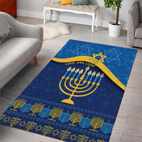 Love and Light Hanukkah Area Rug The Hanukkiah Menorah Pattern LT9 - Wonder Print Shop