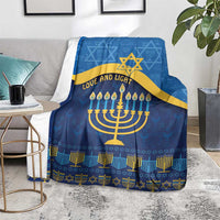 Love and Light Hanukkah Blanket The Hanukkiah Menorah Pattern