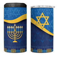 Love and Light Hanukkah 4 in 1 Can Cooler Tumbler The Hanukkiah Menorah Pattern LT9 - Wonder Print Shop