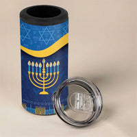Love and Light Hanukkah 4 in 1 Can Cooler Tumbler The Hanukkiah Menorah Pattern LT9 - Wonder Print Shop