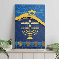 Love and Light Hanukkah Canvas Wall Art The Hanukkiah Menorah Pattern LT9 - Wonder Print Shop