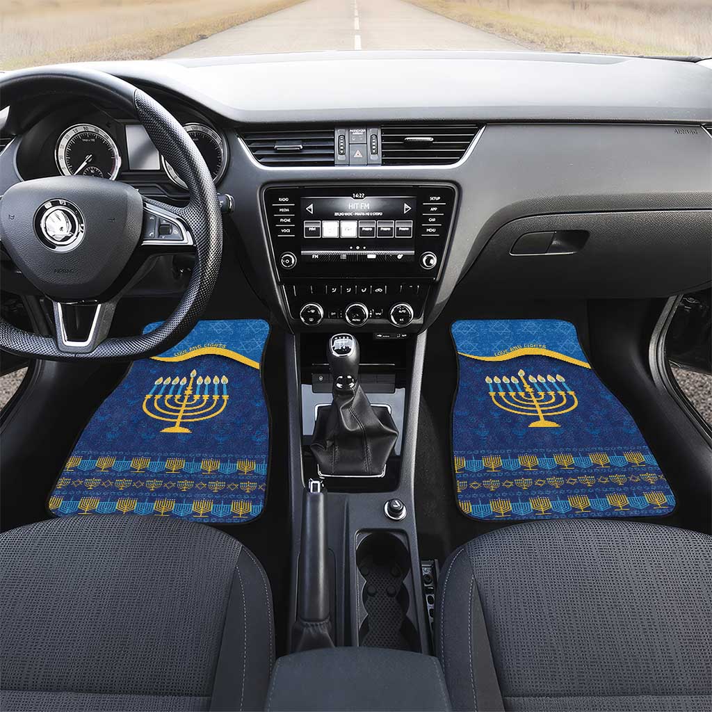 Love and Light Hanukkah Car Mats The Hanukkiah Menorah Pattern LT9 - Wonder Print Shop