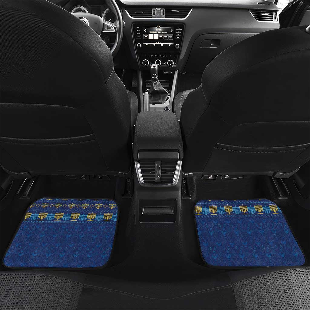 Love and Light Hanukkah Car Mats The Hanukkiah Menorah Pattern LT9 - Wonder Print Shop
