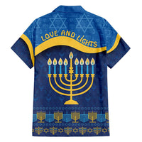 Love and Light Hanukkah Family Matching Puletasi and Hawaiian Shirt The Hanukkiah Menorah Pattern - Wonder Print Shop