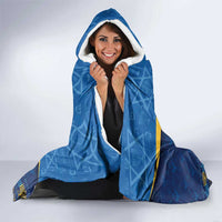 Love and Light Hanukkah Hooded Blanket The Hanukkiah Menorah Pattern