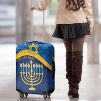 Love and Light Hanukkah Luggage Cover The Hanukkiah Menorah Pattern - Wonder Print Shop