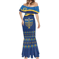 Love and Light Hanukkah Mermaid Dress The Hanukkiah Menorah Pattern - Wonder Print Shop