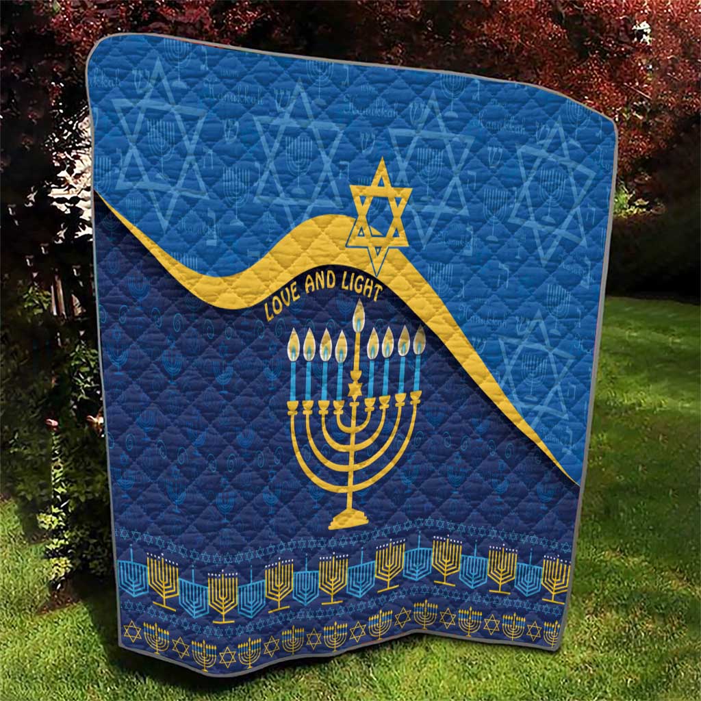 Love and Light Hanukkah Quilt The Hanukkiah Menorah Pattern - Wonder Print Shop