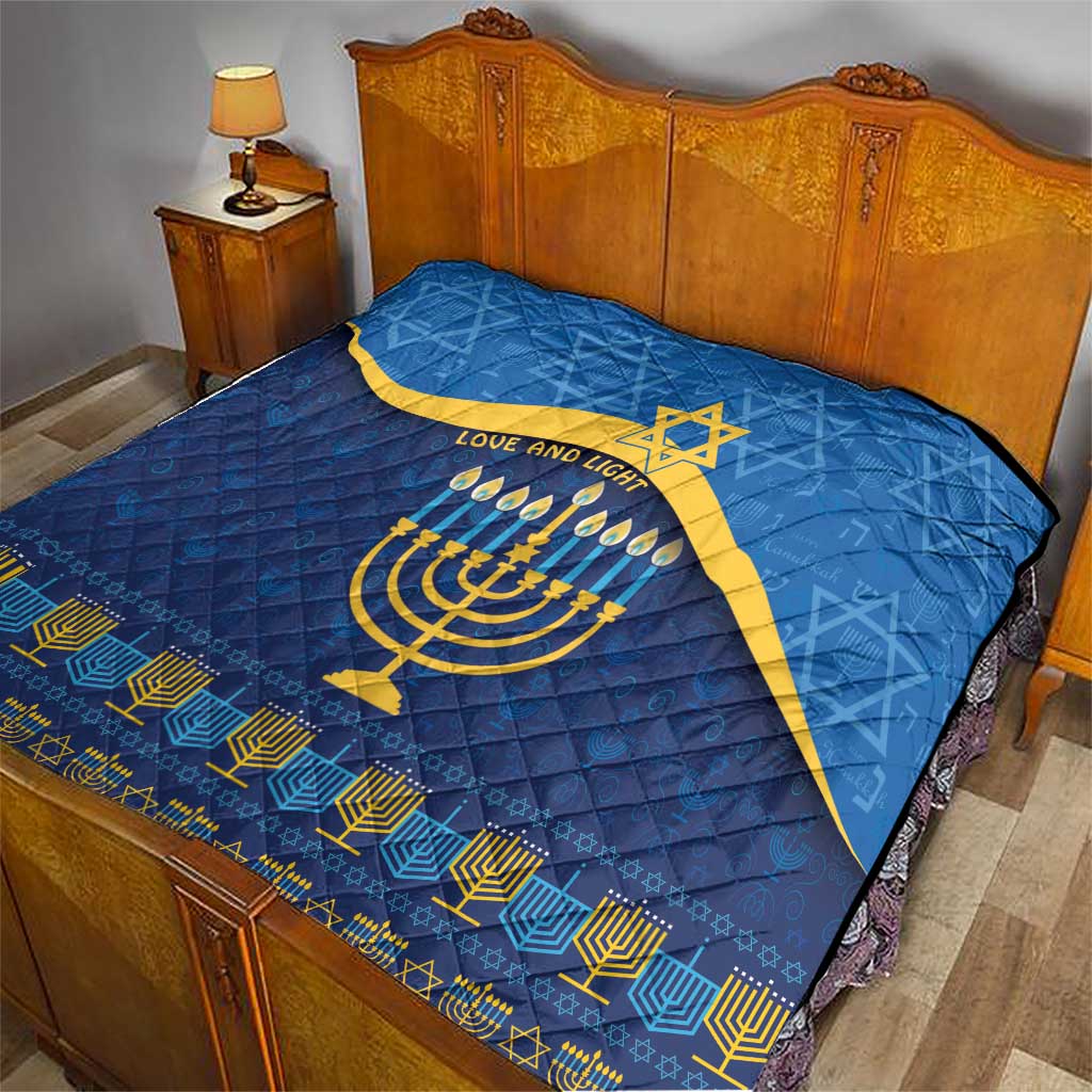 Love and Light Hanukkah Quilt The Hanukkiah Menorah Pattern - Wonder Print Shop