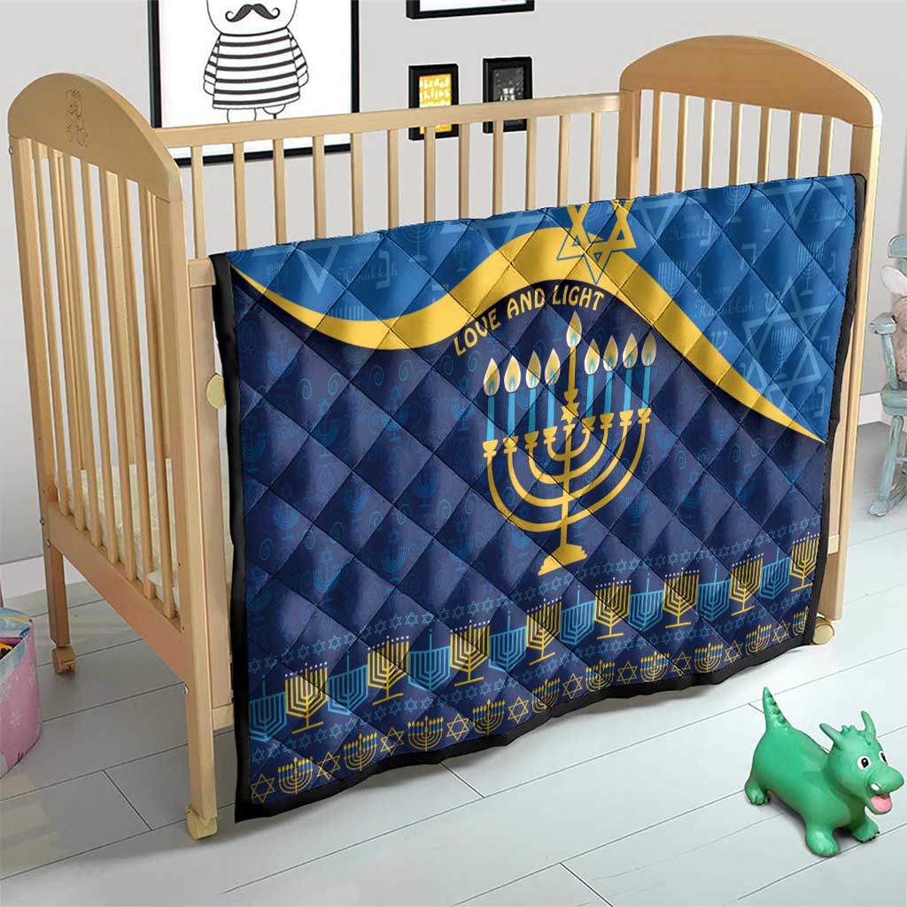 Love and Light Hanukkah Quilt The Hanukkiah Menorah Pattern - Wonder Print Shop