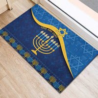 Love and Light Hanukkah Rubber Doormat The Hanukkiah Menorah Pattern - Wonder Print Shop