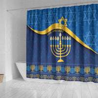 Love and Light Hanukkah Shower Curtain The Hanukkiah Menorah Pattern