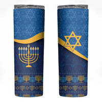 Love and Light Hanukkah Skinny Tumbler The Hanukkiah Menorah Pattern - Wonder Print Shop