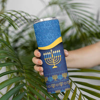 Love and Light Hanukkah Skinny Tumbler The Hanukkiah Menorah Pattern - Wonder Print Shop