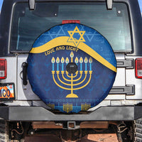 Love and Light Hanukkah Spare Tire Cover The Hanukkiah Menorah Pattern - Wonder Print Shop