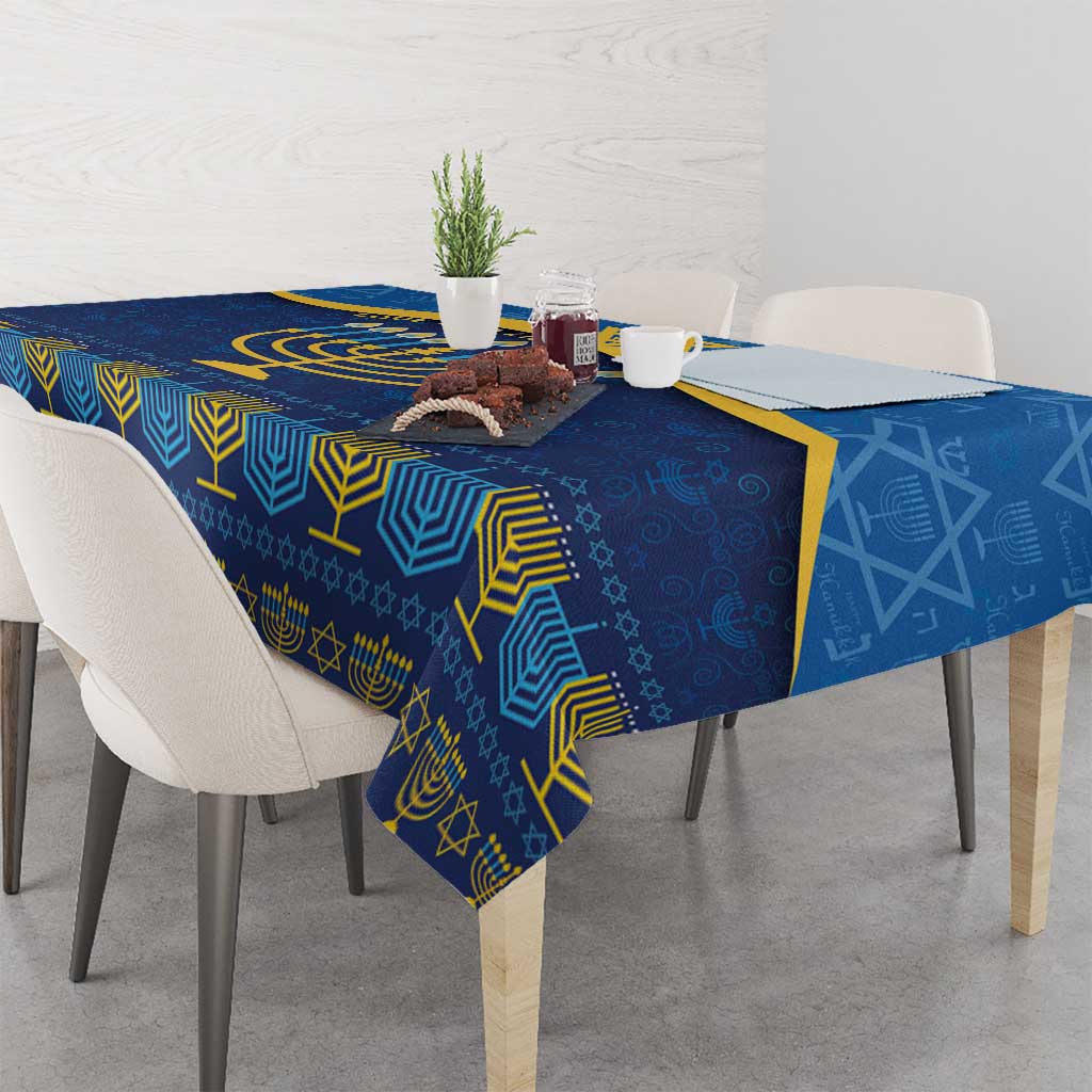Love and Light Hanukkah Tablecloth The Hanukkiah Menorah Pattern - Wonder Print Shop