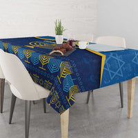 Love and Light Hanukkah Tablecloth The Hanukkiah Menorah Pattern - Wonder Print Shop
