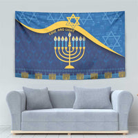 Love and Light Hanukkah Tapestry The Hanukkiah Menorah Pattern - Wonder Print Shop