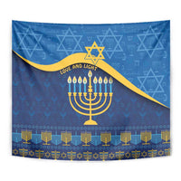Love and Light Hanukkah Tapestry The Hanukkiah Menorah Pattern - Wonder Print Shop