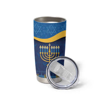 Love and Light Hanukkah Tumbler Cup The Hanukkiah Menorah Pattern - Wonder Print Shop