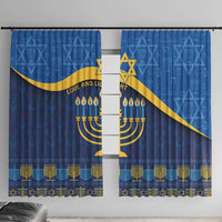 Love and Light Hanukkah Window Curtain The Hanukkiah Menorah Pattern - Wonder Print Shop