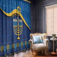 Love and Light Hanukkah Window Curtain The Hanukkiah Menorah Pattern - Wonder Print Shop
