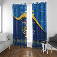 Love and Light Hanukkah Window Curtain The Hanukkiah Menorah Pattern - Wonder Print Shop