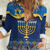 Love and Light Hanukkah Women Casual Shirt The Hanukkiah Menorah Pattern - Wonder Print Shop