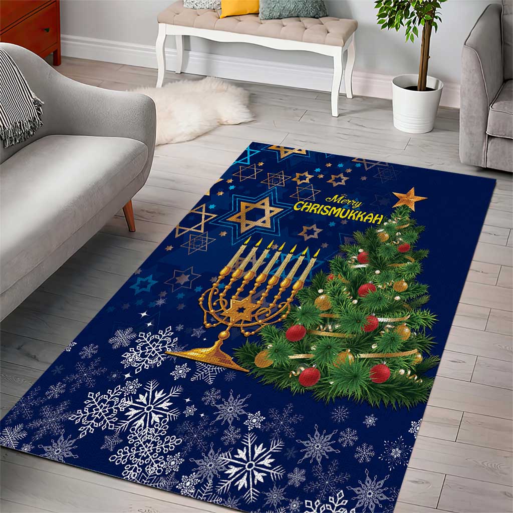 Merry Chrismukkah Area Rug Merry Christmas and Happy Hanukkah LT9 - Wonder Print Shop