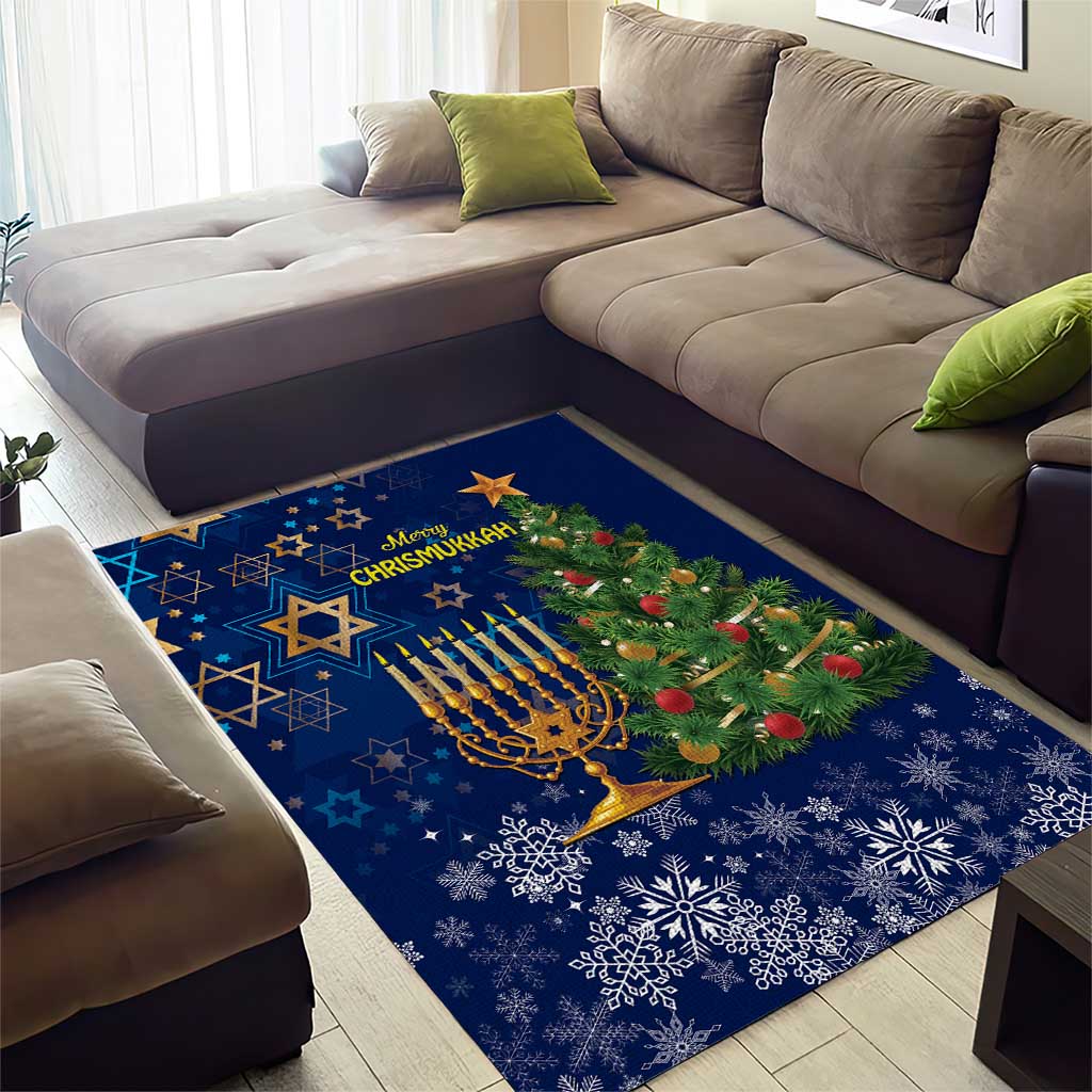 Merry Chrismukkah Area Rug Merry Christmas and Happy Hanukkah LT9 - Wonder Print Shop