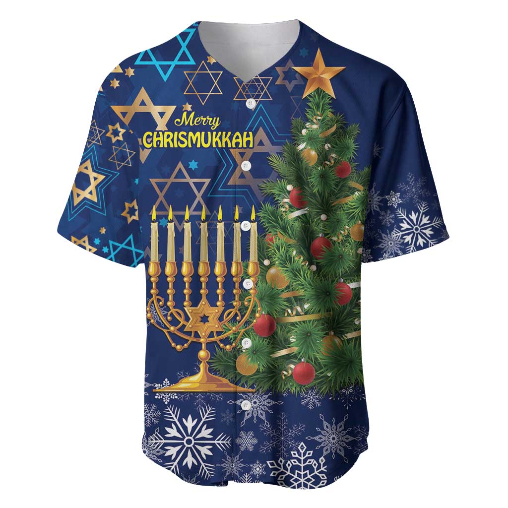 Merry Chrismukkah Baseball Jersey Merry Christmas and Happy Hanukkah LT9 - Wonder Print Shop