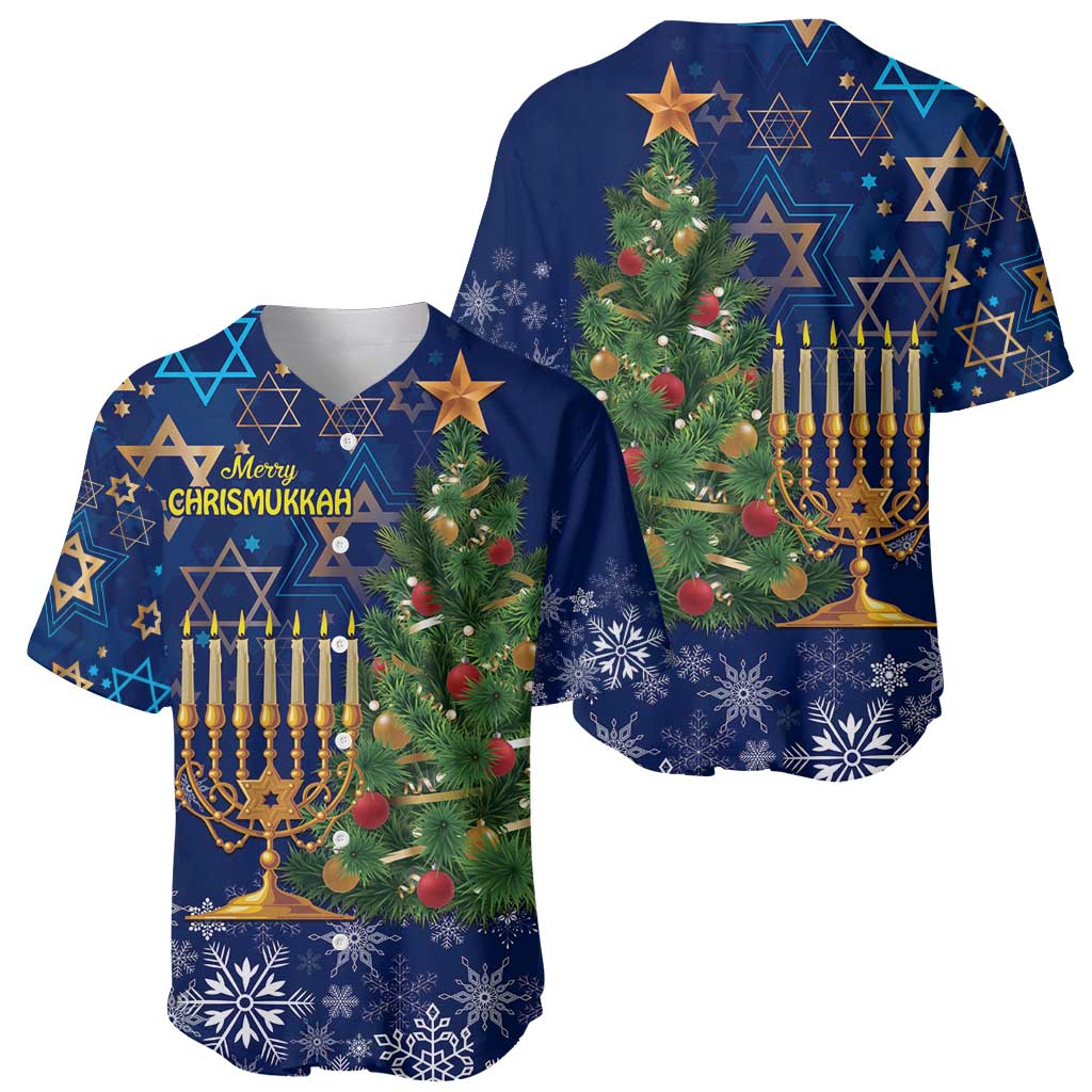Merry Chrismukkah Baseball Jersey Merry Christmas and Happy Hanukkah LT9 - Wonder Print Shop