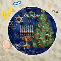 Merry Chrismukkah Beach Blanket Merry Christmas and Happy Hanukkah LT9 - Wonder Print Shop